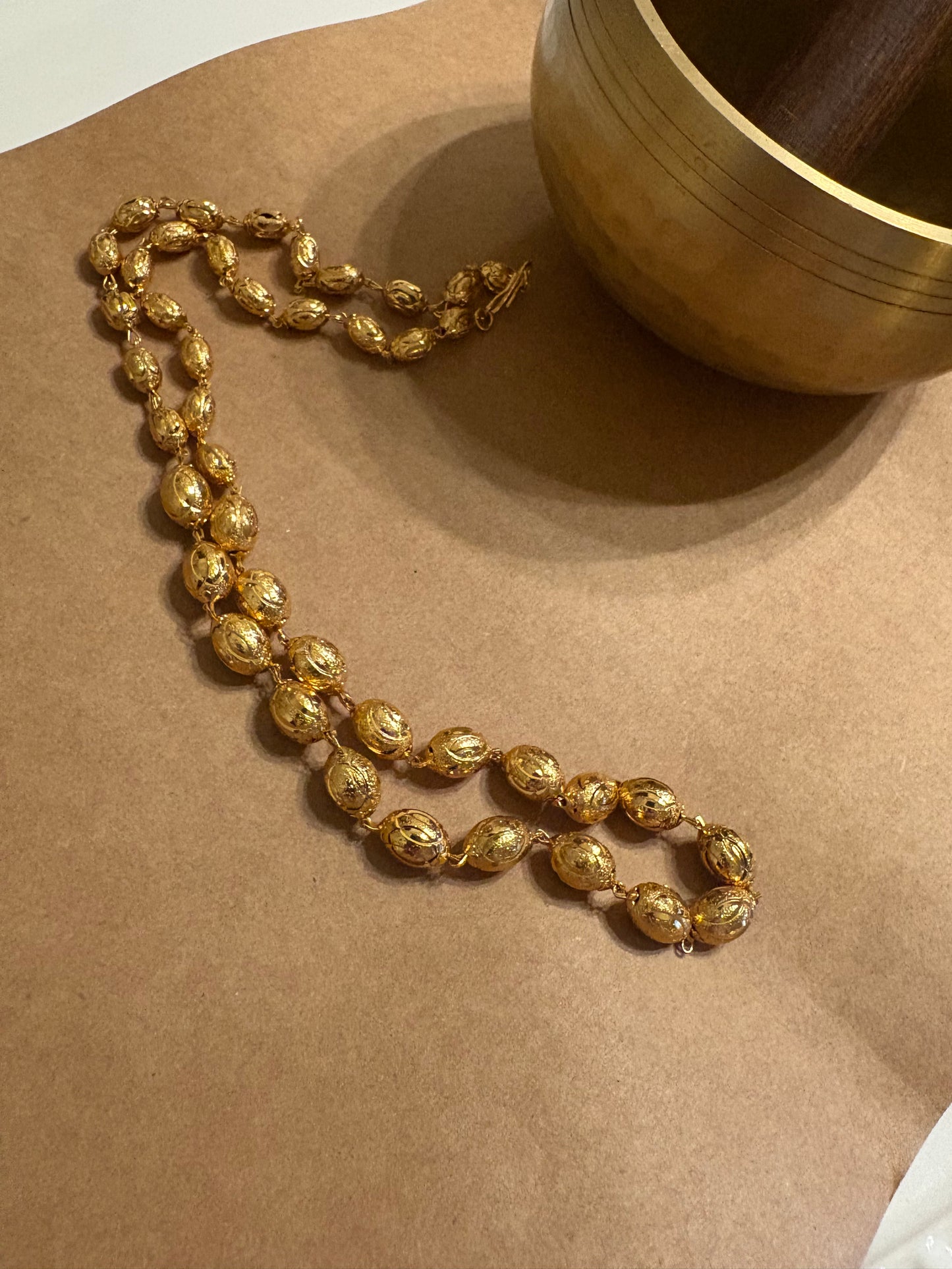 Gold PLated Bead Necklace