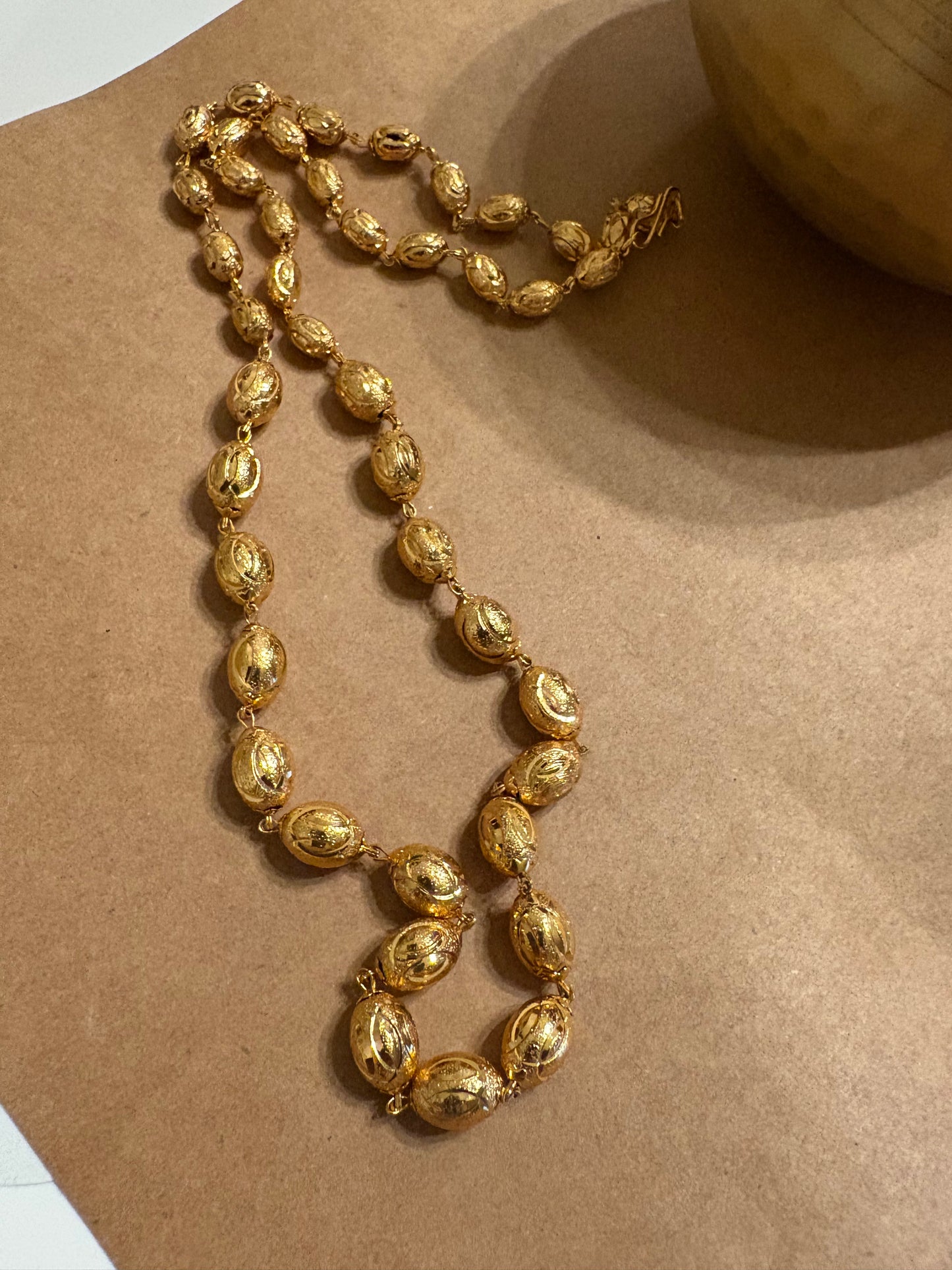 Gold PLated Bead Necklace