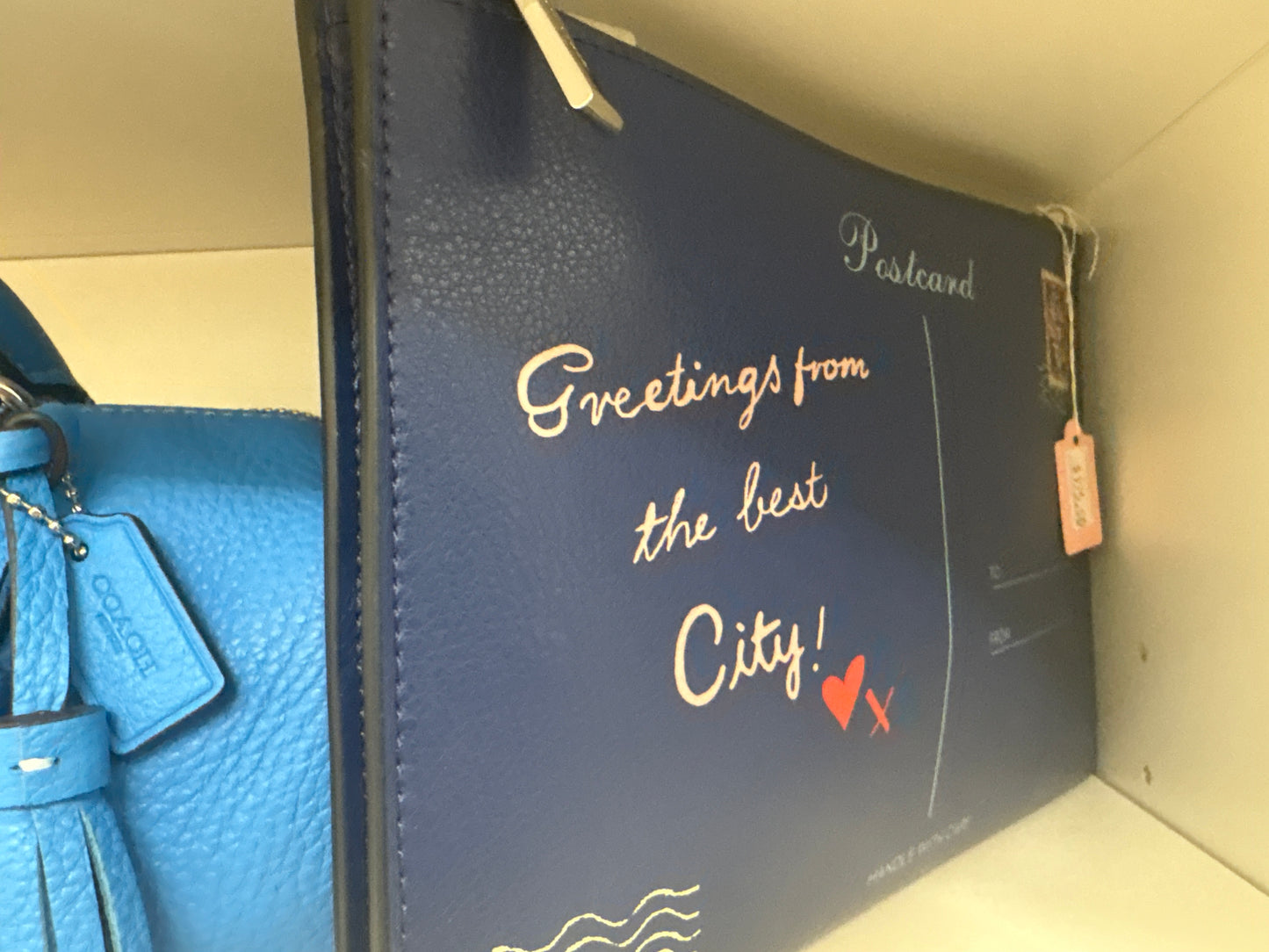 Kate spade blue post card crossbody bag